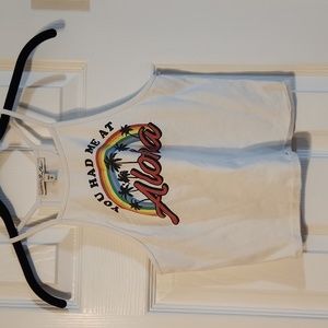 Express. Size small. You had me at Aloha hawaii crop top tank